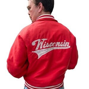 Wisconsin Red Varsity Jacket